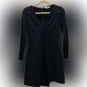 Alice and Olivia asymmetrical blue mini dress size 4